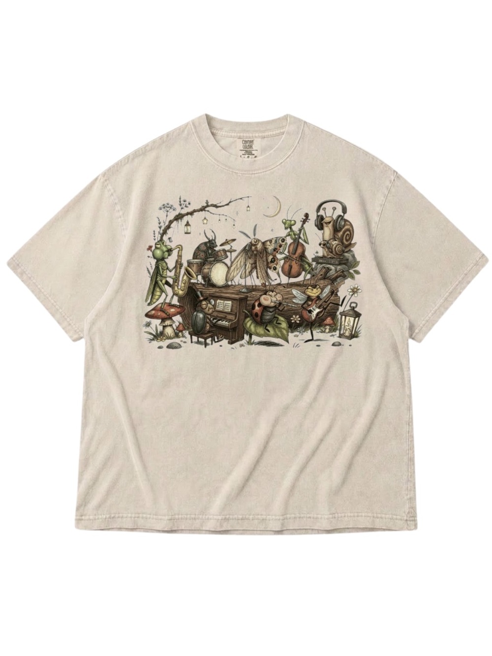 Comfort Colors Ivory Illustrated Insect Band Graphic Tee